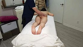 Shy japanese girl cums during special massage