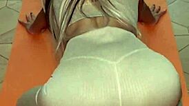 Petite Girl Does Ass Job On Yoga Pants