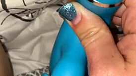 milf fucks her little 18+ pussy with dolphin vibrator