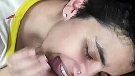 Licking Cum From Fingers In High Definition CFNM Blowjob And Cumplay Session