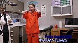 dr tampa roleplays handcuffed humiliation for cash with petite serena morgan
