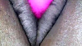 Miss chocolate squirt explodes in masturbation session