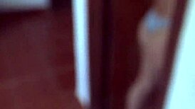 Stepmother Teases with Naughty Pissing Display