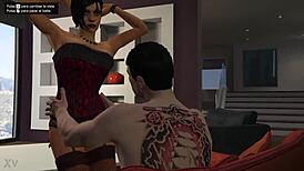 Private dance in gtao turns wild with clothes ripping and striptease