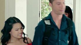 Stepmom and Stepsister Jerk Stepson's Dick! Wow, Becky Bandini & Katya Rodriguez!