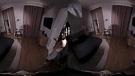 Dark room VR, clean up on aisle dick, babe!