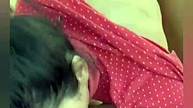 Milf Gabriella pulls hard on his cock, swallowing every drop of milk.