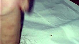 he cums fast during solo masturbation session.