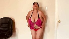 Sexy big tits masturbation session