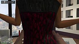 Private dance in gtao turns wild with clothes ripping and striptease