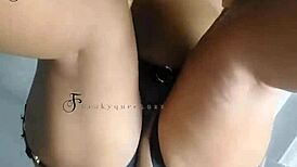 He fucks my asshole and pussy together in the bathroom