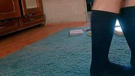 Wow, busty student caught on cam in her panties! 😲