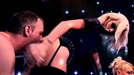 fucking blonde milf in stockings on bed 😏