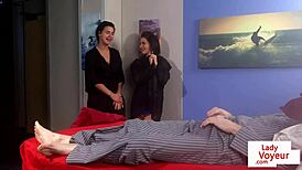 i love how cute femdoms humiliate me in lingerie