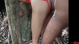 Sexo al aire libre mientras nos ven