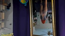 Hypnotic stripper dance with ripped clothes and big tits