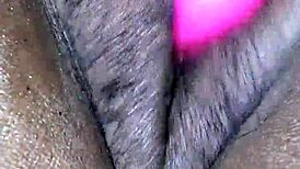 Miss chocolate squirt explodes in masturbation session