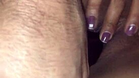 Big Dildo Penetrates Tight Latina Pussy