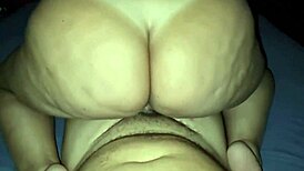 Look at this monster butt wife riding cock hard! What a slut!