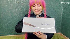 kanroji mitsuri is masturbating her pink pussy until climax 😍