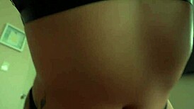 My horny girlfriend in slutty lingerie begs me to fuck her hard in dorm