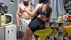 Neighbor catches me flashing in the kitchen