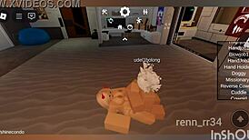Blonde Gets Fucked By Catboy In Roblox World