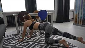 anyone know the name of this yoga workout girl with perfect body