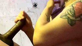 Blonde Slut Deepthroats Big Cock on Halloween