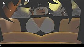 Blonde Girl EXPLORES Snowy Forest In Cartoon Style