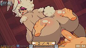 Sloppy bunny takes monster cock in vagina.