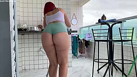 I called this maid to clean my house, and she teased me like this, got me so turned on!