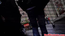 Amsterdam hooker gets covered in jizz