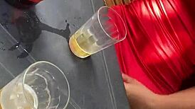 This Latina shows off in the bar with a married guy