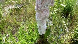 Outdoor pov fucking with cute cutemary in the park