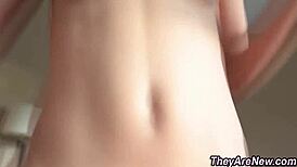 is this latina teen 18+ covered in cum from that big cock?