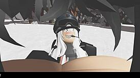 Blonde Girl EXPLORES Snowy Forest In Cartoon Style