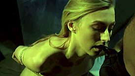 bound blonde in bondage gets roughly fucked by a big cock