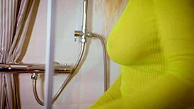 Porn Actress Displays Wet Clothing