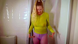 Porn Actress Displays Wet Clothing