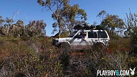 Check out this Belgium model Miluniel Louis stripping her clothes and playing with her ass outdoor