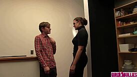 hot milf says, 'come here, shy virgin, let me dry hump you'