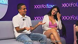 estella osorio seduces shy boy with big natural tits