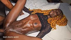 skinny sarah returns for hardcore fucking with big cock action. she rides wild!