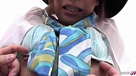 Uncensored JAV Cosplay Casting: Skinny Japanese Teen 18+ Rides in Pantyhose for Creampie