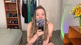 lonely traveller meets a milf for pov joi, elle eros makes him cum