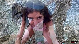 Fucking a Stranger Hard on a Desert Island with Wet Creampie Finish