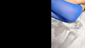 Sexy Pantyhose And Blue High Heels