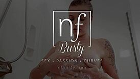 Busty babe Kenzie Love, in lingerie, craves cum and calls for dick to satisfy her with handjob and cunilingus