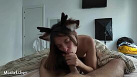 sex vlog starts with blowjob then cowgirl ride on muscular cock